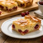 Sočna pita sa višnjama i grizom tradicionalna zalivena poslastica