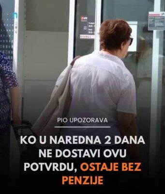PIO upozorava: Ko u naredna 2 dana ne dostavi ovu potvrdu, ostaje bez penzije