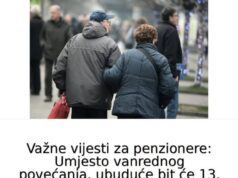 Važne vijesti za penzionere: Umjesto vanrednog povećanja, 0D SADA VRLO M0GUĆA 13. penzija!