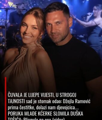 ČUVALA JE LIJEPE VIJESTI, U STROGOJ TAJNOSTI sad je stomak odao: Džejla Ramović prima čestitke, dolazi nam djevojcica…PORUKA MLAĐE KĆERKE SLOMILA DUŠKA TOŠIĆA: PIjunula na oca (video)